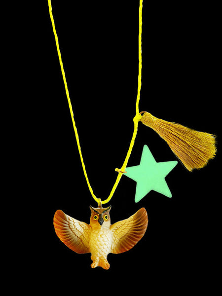 Marlo The Owl Glow in The Dark Star Necklace - Where The Sidewalk Ends Toy Shop
