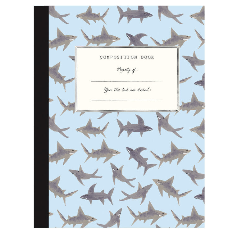 Composition Book - Sharks - Where The Sidewalk Ends Toy Shop
