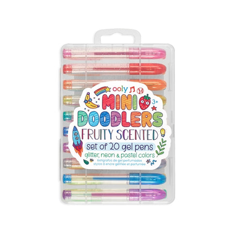 Mini Doodlers Fruity Scented Gel Pens - Set of 20 - Where The Sidewalk Ends Toy Shop