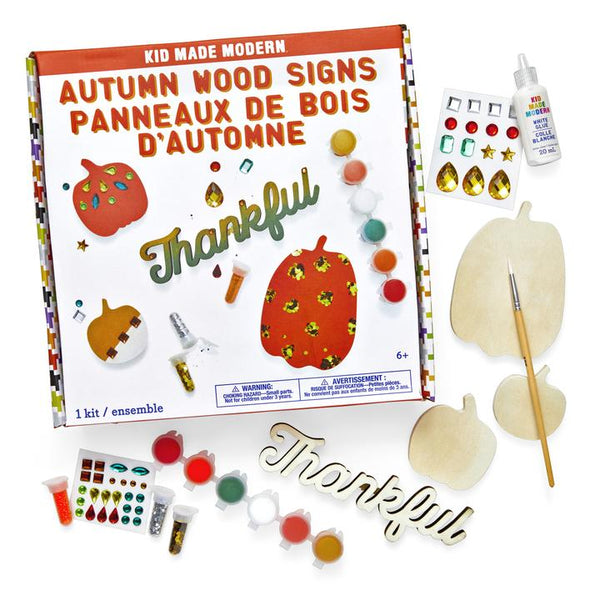 Autumn Wood Signs Craft Kit - Where The Sidewalk Ends Toy Shop