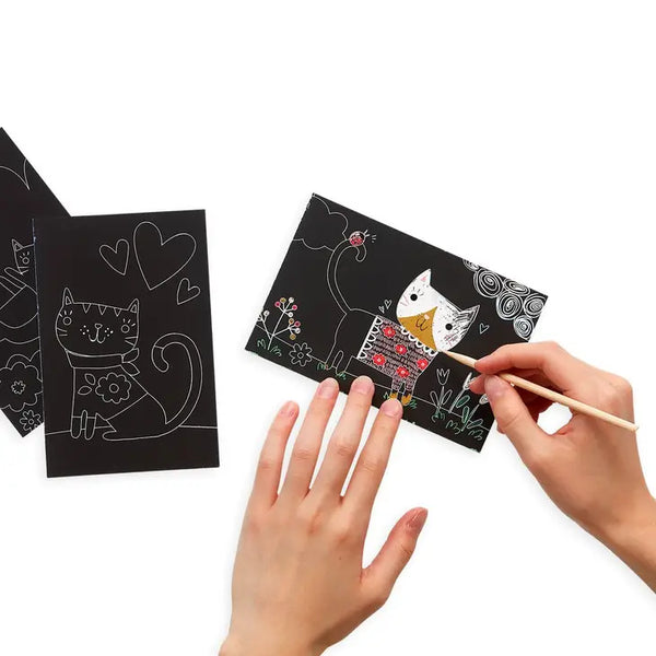 Mini Scratch & Scribble Art Kit: Cutie Cats - Where The Sidewalk Ends Toy Shop