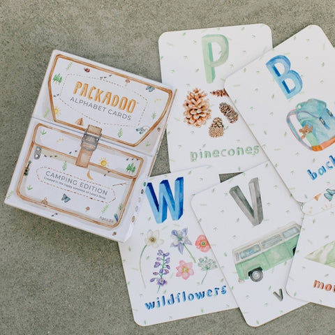 Camping Themed ABC Flashcards for Kids- Packadoo - Where The Sidewalk Ends Toy Shop