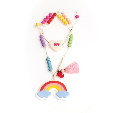 Rainbow Bead Mix Necklace - Where The Sidewalk Ends Toy Shop