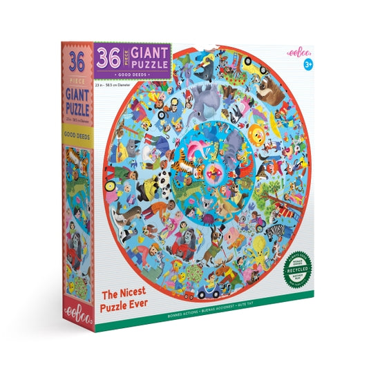 Good Deeds 36 Piece Giant Round Puzzle - Where The Sidewalk Ends Toy Shop