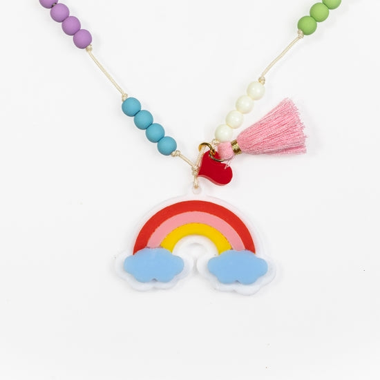Rainbow Bead Mix Necklace - Where The Sidewalk Ends Toy Shop