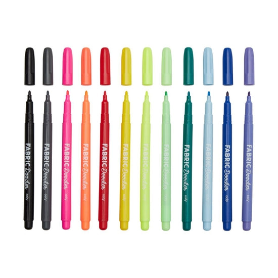 Fabric Doodlers Markers - Set of 12 - Where The Sidewalk Ends Toy Shop