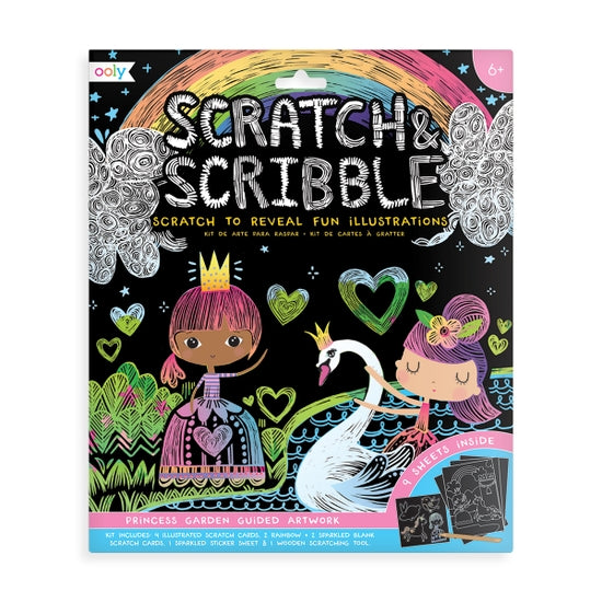 Scratch & Scribble Art Kit: Princess Garden - Where The Sidewalk Ends Toy Shop