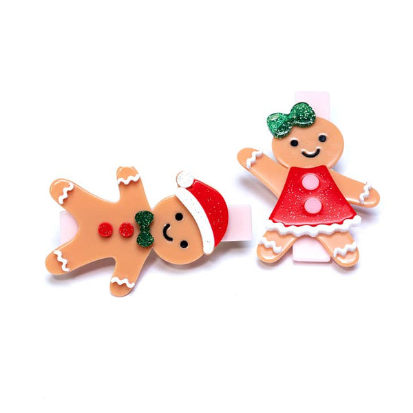 Happy Gingerbread Cookies Alligator Clips - Where The Sidewalk Ends Toy Shop