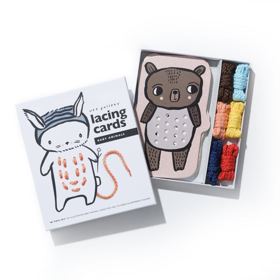 Lacing Cards - Baby Animals - Where The Sidewalk Ends Toy Shop