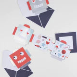 Robot Concertina Valentine Cards & Stickers - Where The Sidewalk Ends Toy Shop