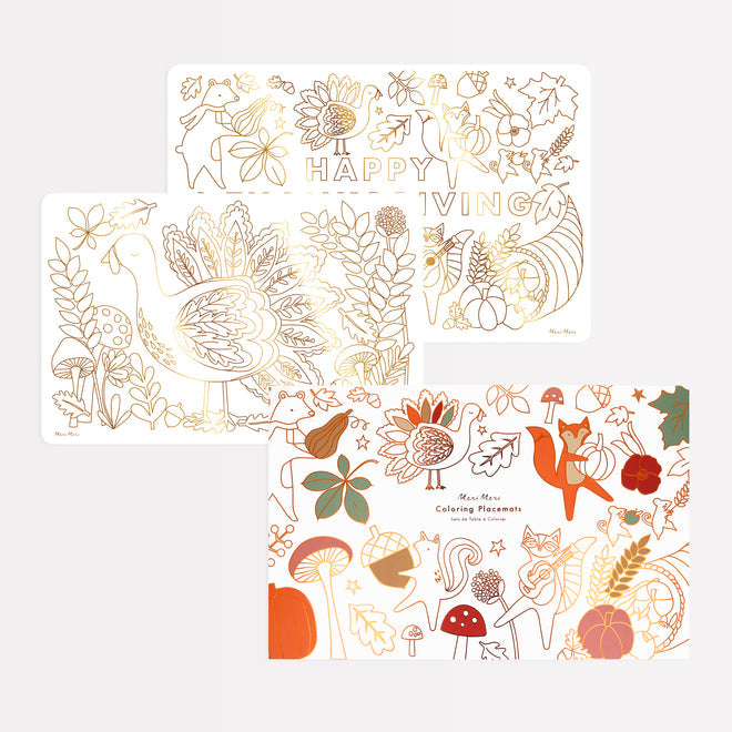 Thanksgiving Colouring Placemats - Where The Sidewalk Ends Toy Shop