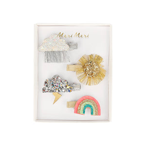 Sparkly Weather Hair Clips - Where The Sidewalk Ends Toy Shop