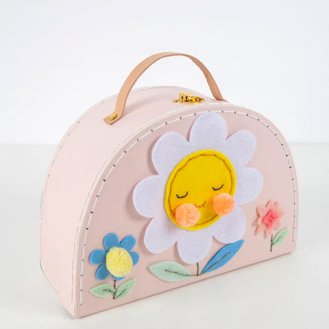 Flower Embroidery Suitcase Kit - Where The Sidewalk Ends Toy Shop